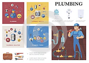 Plumber Service Elements Composition