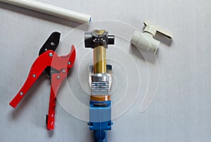 Plumber solder polypropylene pipes fittings couplings cranes,