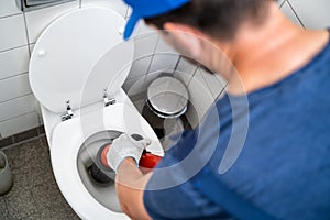 Plumber Toilet Blockage Assistance. WC Cleaning