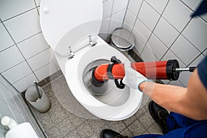 Plumber Toilet Blockage Assistance. WC Cleaning