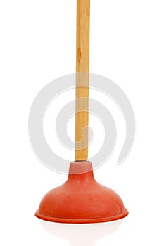 Plumbers plunger on white