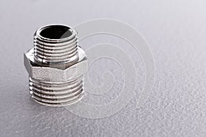 Plumbing adapter on white background