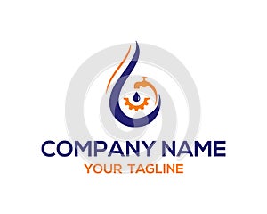 Plumbing company logo vector design.