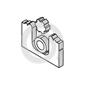 plumbing of drainage system isometric icon vector illustration