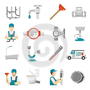 Plumbing Icons Set