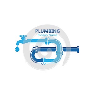 Plumbing logo vector template illustration icon design