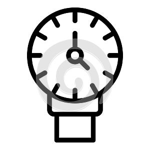 Plumbing manometer icon, outline style