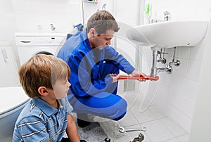 Plumbing repair sink photo