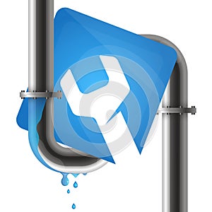 Plumbing repair symbol