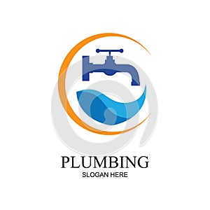 Plumbing service icon logo creative vector illustrattion