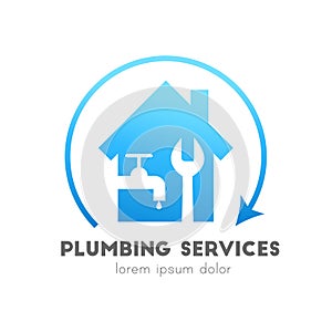 Plumbing service logo concept