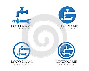 Plumbing service logo design concept