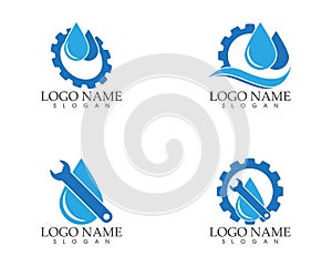 Plumbing service logo design concept