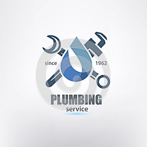 Plumbing service logo template