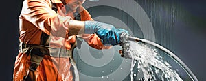 Plumbing services, plumber at work