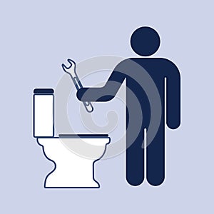 Plumbing work symbol icon