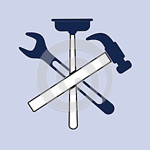 Plumbing work symbol icon