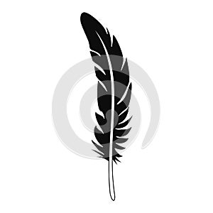 Plume feather icon, simple style