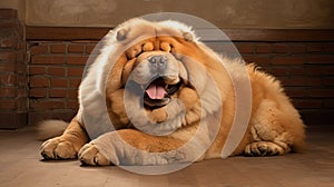 plump fat dog photo