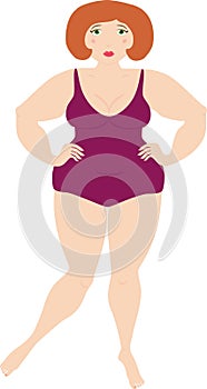 Plump woman photo