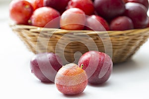 Plums closeup