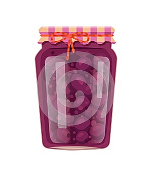 Plums Conserve in Glass Jar Preserved Food Icon