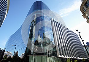 Plumtree Court is Goldman Sachs`s London headquarters office building at 70 Farringdon Street and 25 Shoe Lane in London