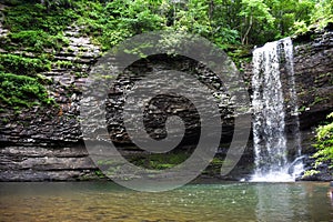 plunge pool waterfall Cloudland Canyon