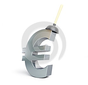 Plunger euro sign