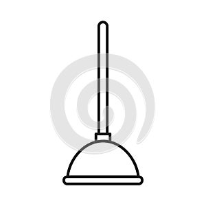 The plunger icon. Outlines of a tool for cleaning sewer blockages.