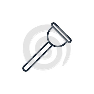 plunger icon vector from bathroom accessories concept. Thin line illustration of plunger editable stroke. plunger linear sign for