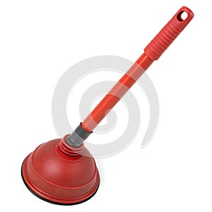 Plunger isolated on white background photo