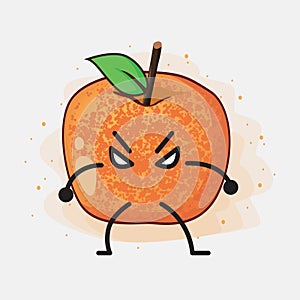 Pluot Fruit Vector Character Illustration