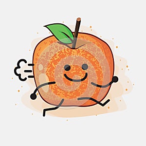 Pluot Fruit Vector Character Illustration