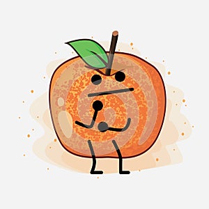 Pluot Fruit Vector Character Illustration