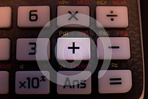 Plus adding key from the keyboard of a scientific calculator