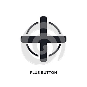 plus button isolated icon. simple element illustration from ultimate glyphicons concept icons. plus button editable logo sign