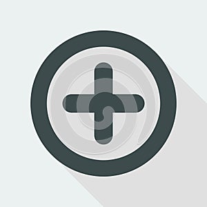 Plus concept flat icon