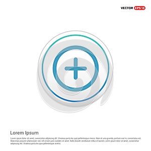 Plus Icon - white circle button