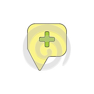 Plus medicate bubble talk symbol vector
