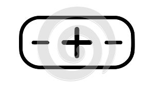 Plus Minus Buttons for Quantity Control or Zoom, vector design Generative AI