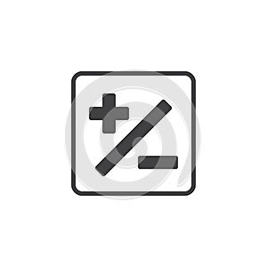 Plus and Minus vector icon