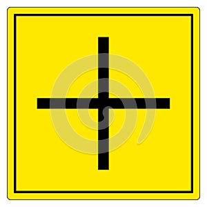 Plus Positive Polarity Symbol Sign, Vector Illustration, Isolate On White Background Label. EPS10 photo