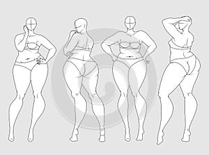 Plus Size Fashion Figure Templates