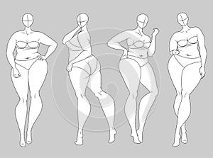 Plus Size Fashion Figure Templates