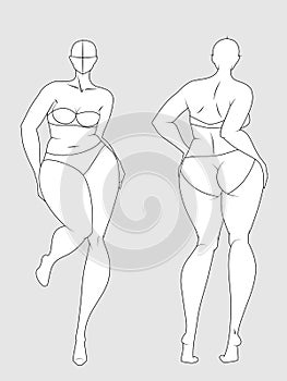 Plus Size Fashion Figure Templates photo