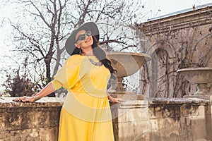 Plus size fashion model photo