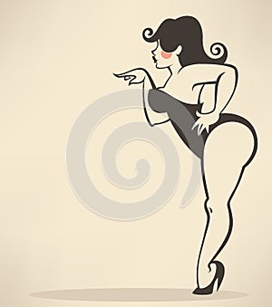 Plus size pinup