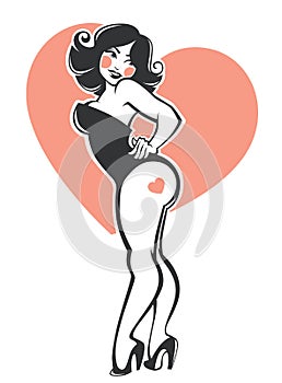 Plus size pinup girl