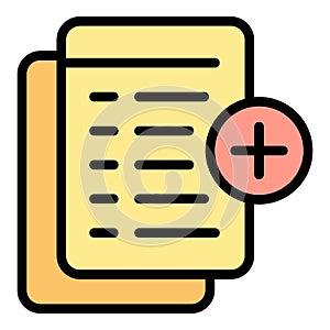 Plus study case icon vector flat